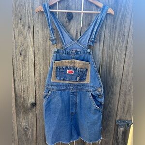 Revolt Classic Denim Overalls with Tan Details